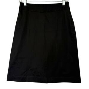 Banana Republic Black Skirt A-Line Linen Blend Women's Size 0